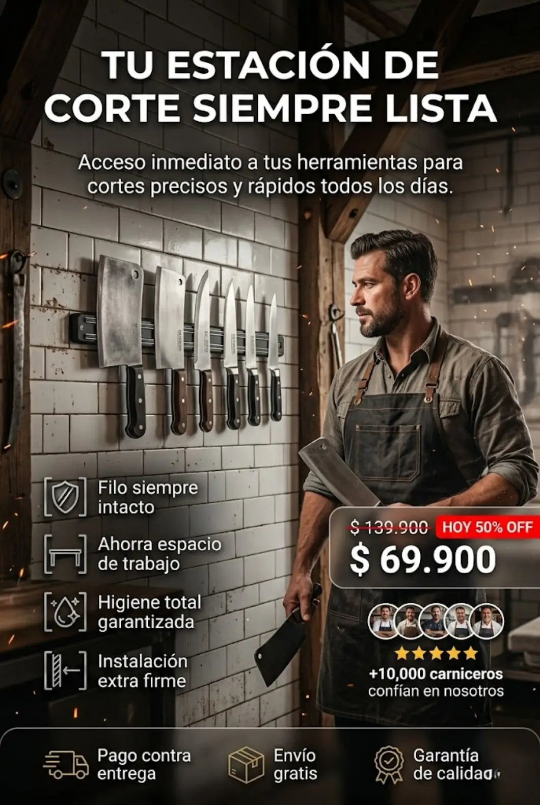 SOPORTE INDUSTRIAL PARA CARNICEROS