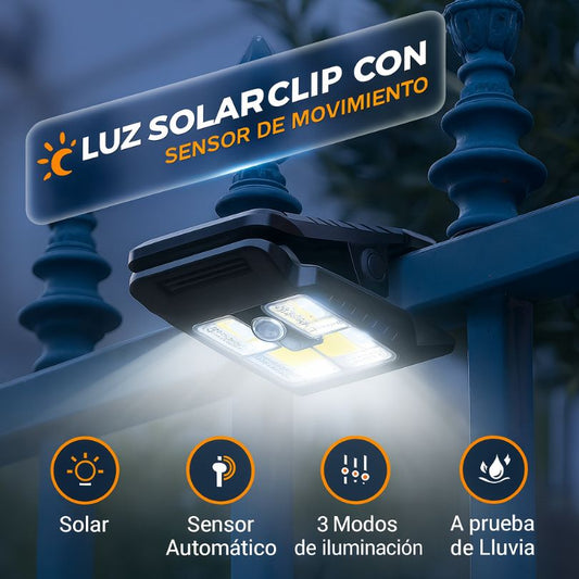 ClipSol™  Luz solar con clip para poner en cualquier lugar