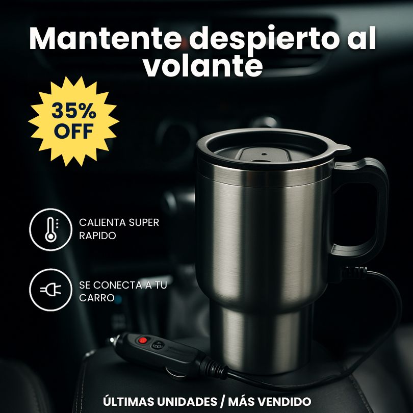 DriveHeat Mug™ – Tu café caliente en cada viaje