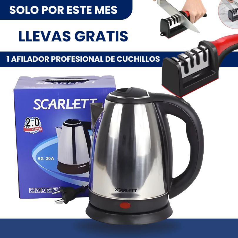 Cafetera Eléctrica 2 litros + GRATIS 1 Afilador de cuchillos