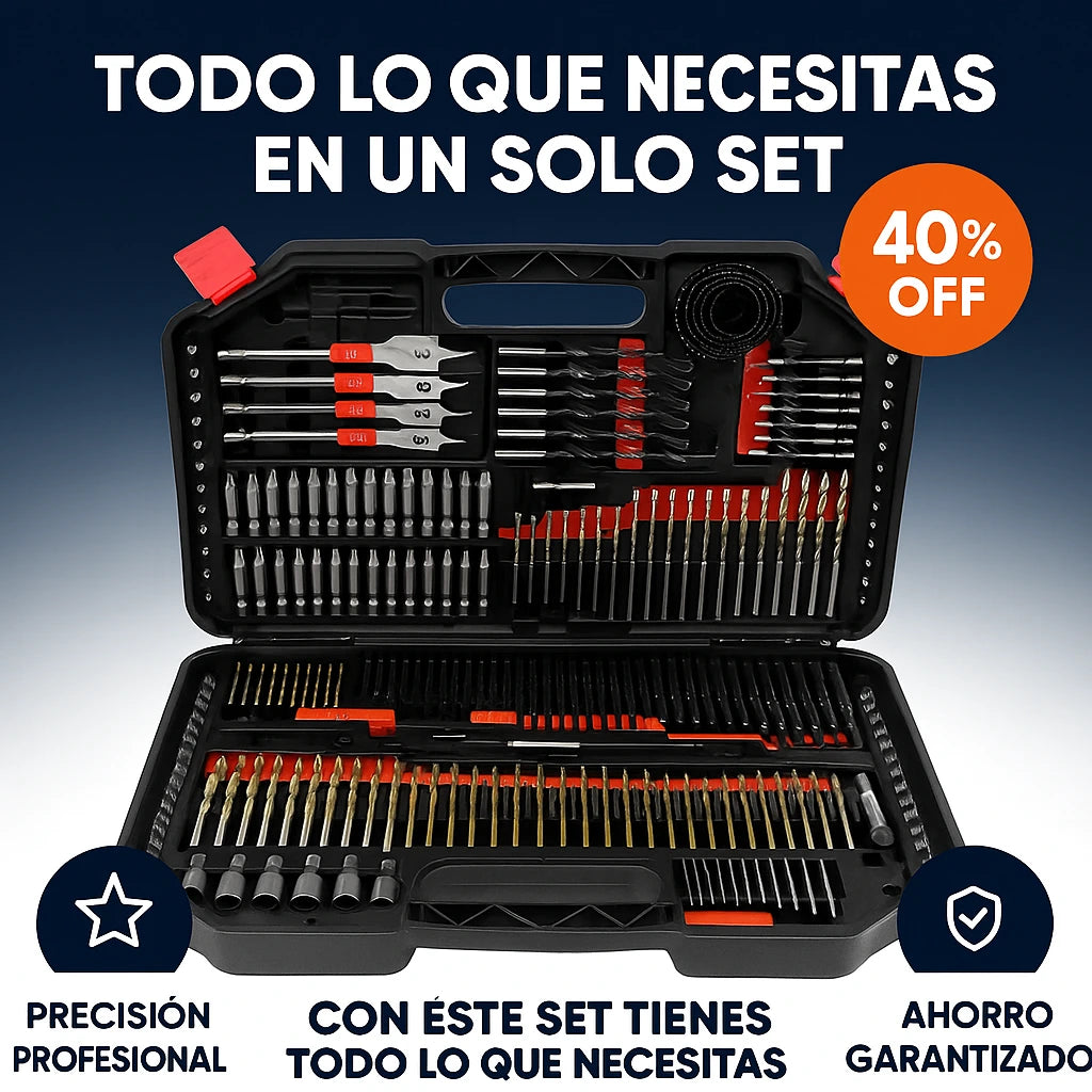 ToolMaxSet™ Kit de 246 brocas: Madera-concreto -mampostería y MÁS