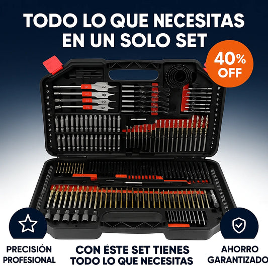 ToolMaxSet™ Kit de 246 brocas: Madera-concreto -mampostería y MÁS