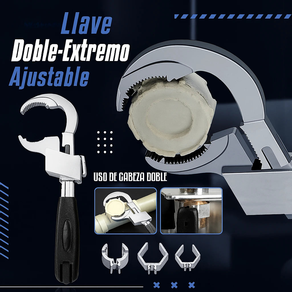 MultiTool™Lleve doble poder: una herramienta que se adapta a cualquier tuerca.