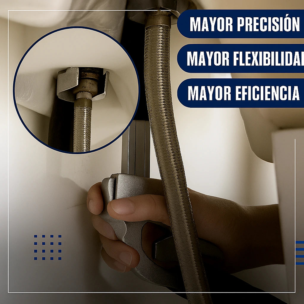 MultiTool™Lleve doble poder: una herramienta que se adapta a cualquier tuerca.