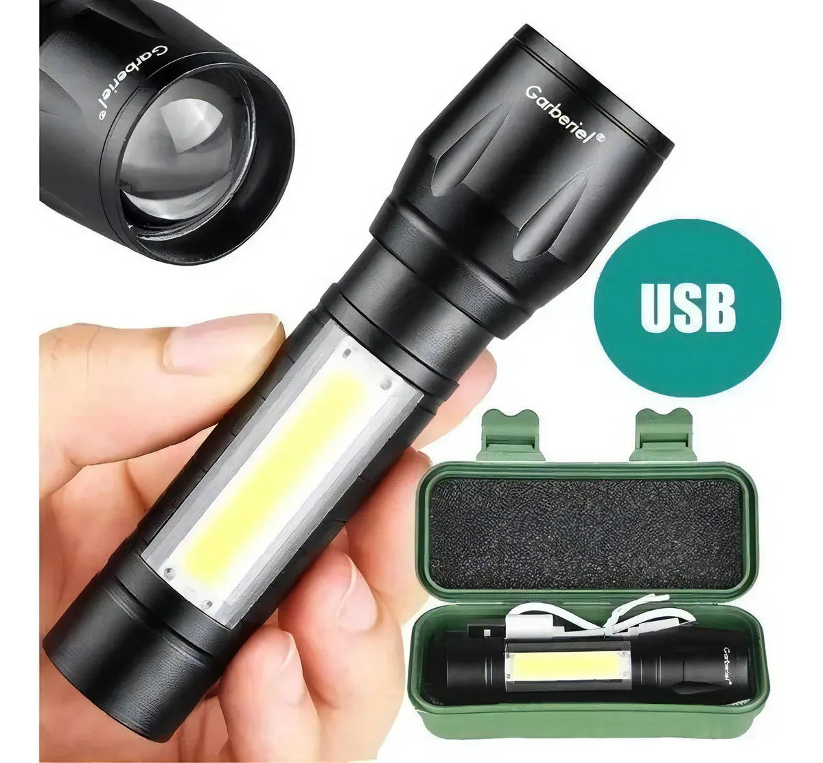 LINTERNA CAJA USB CON ESTUCHE