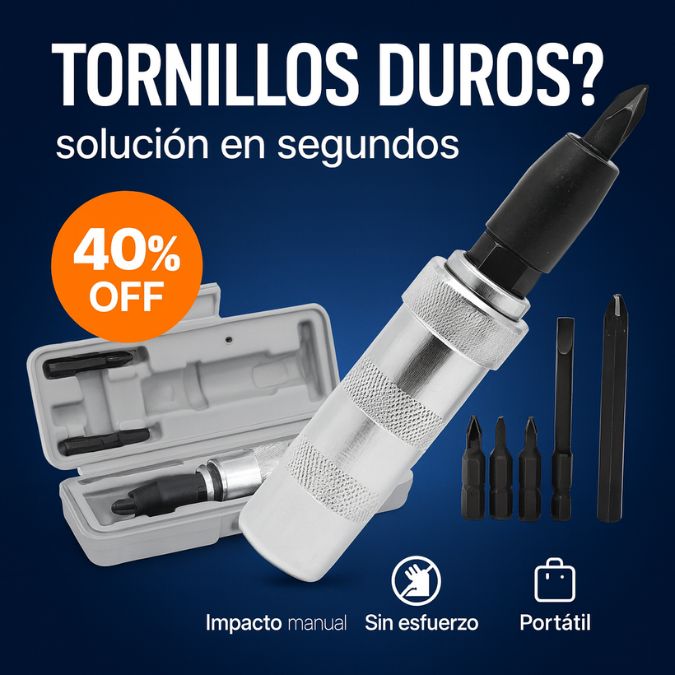 Destornillador de impacto -Afloja fácilmente tornillos oxidados