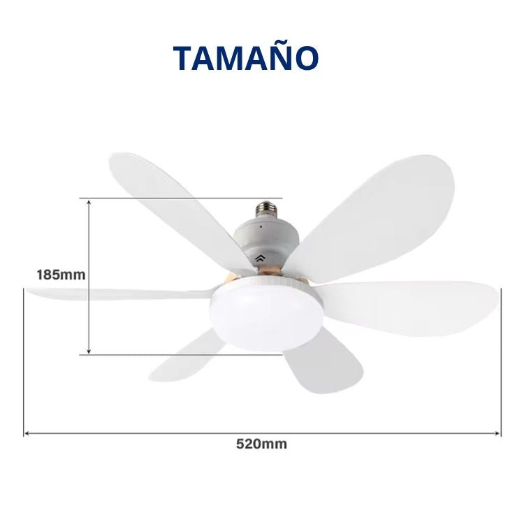 Ventilador con bombillo, Refresca e ilumina tu casa